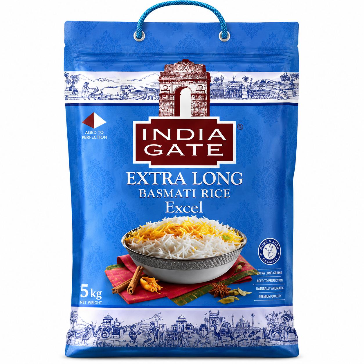 India Gate Excel 5Kg India Gate Excel Extra Long Basmati Rice 5kg – Bild 1