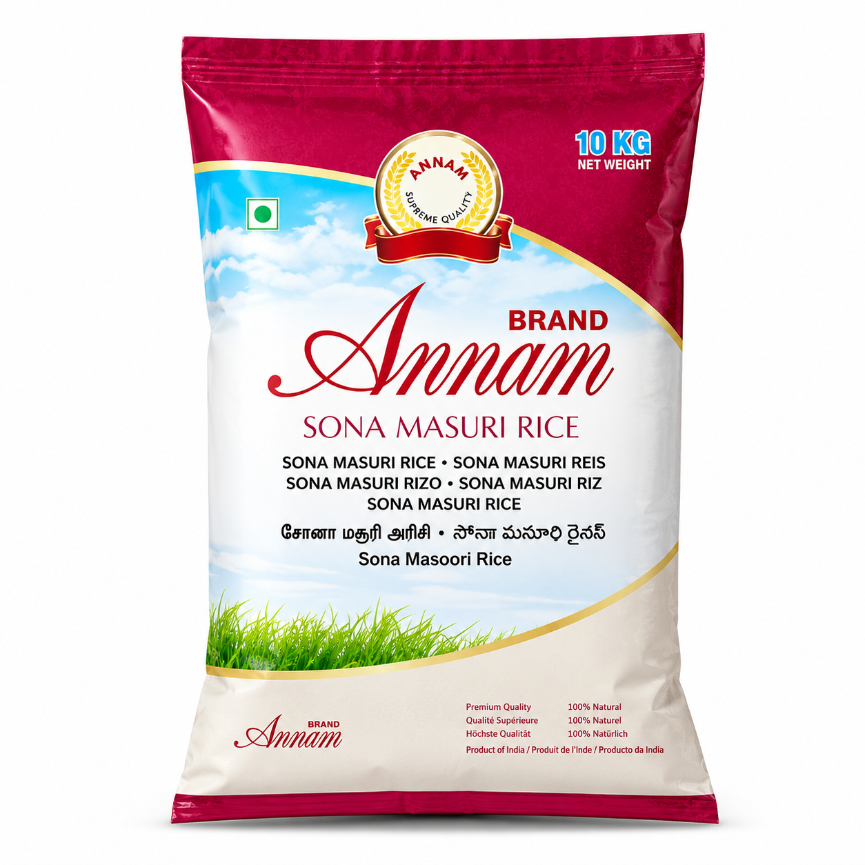 sona masoori 10kg Annam Sona Masuri Rice - Image 1